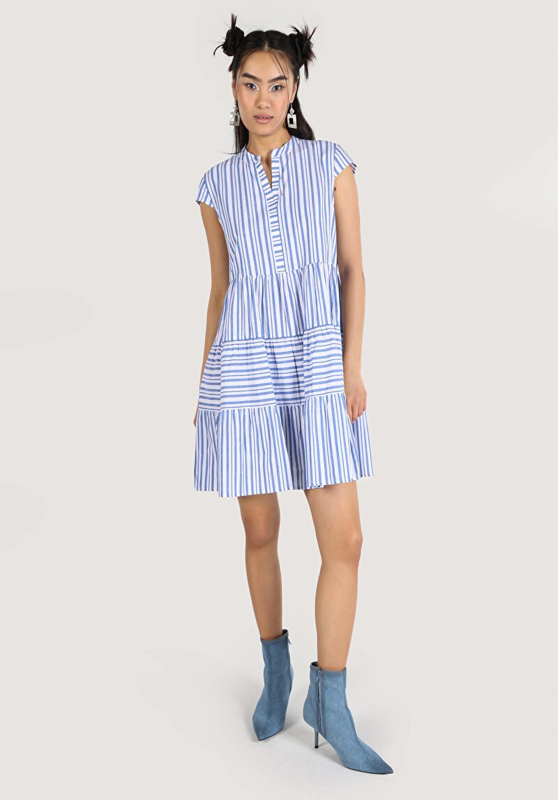 Regular Fit Kadın Mavi Elbise