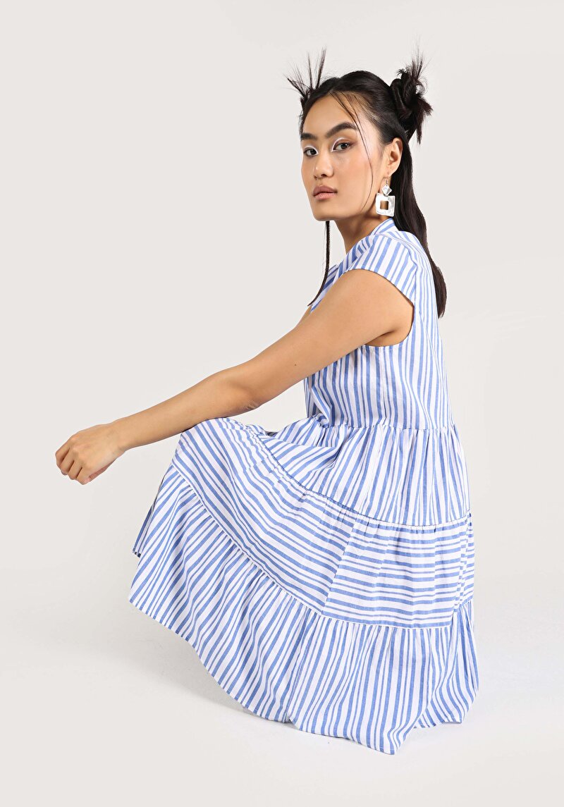 Regular Fit Kadın Mavi Elbise