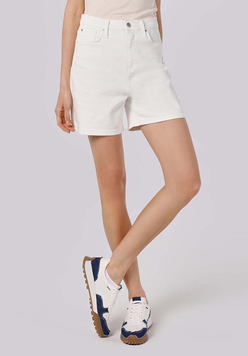 Mom Short Yüksel Bel Kadın Antrasit Jean Şort Cl1064377