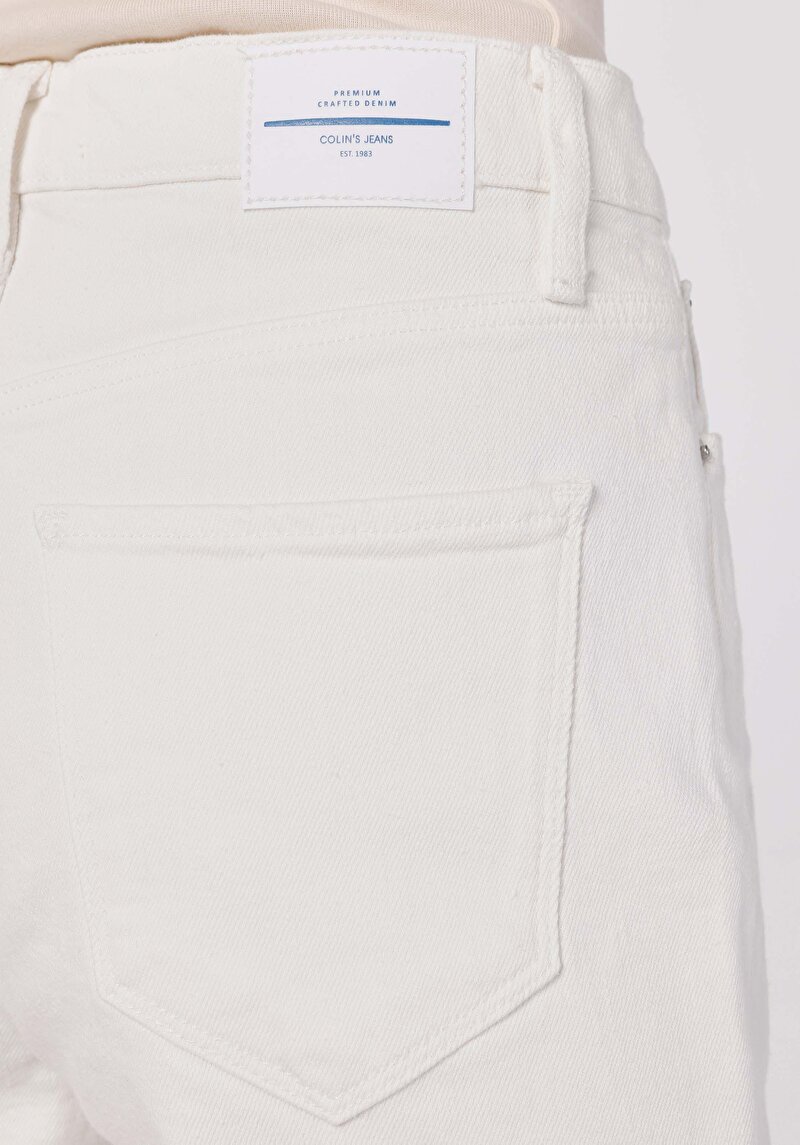 Mom Short Yüksel Bel  Kadın Antrasit Jean Şort Cl1064377