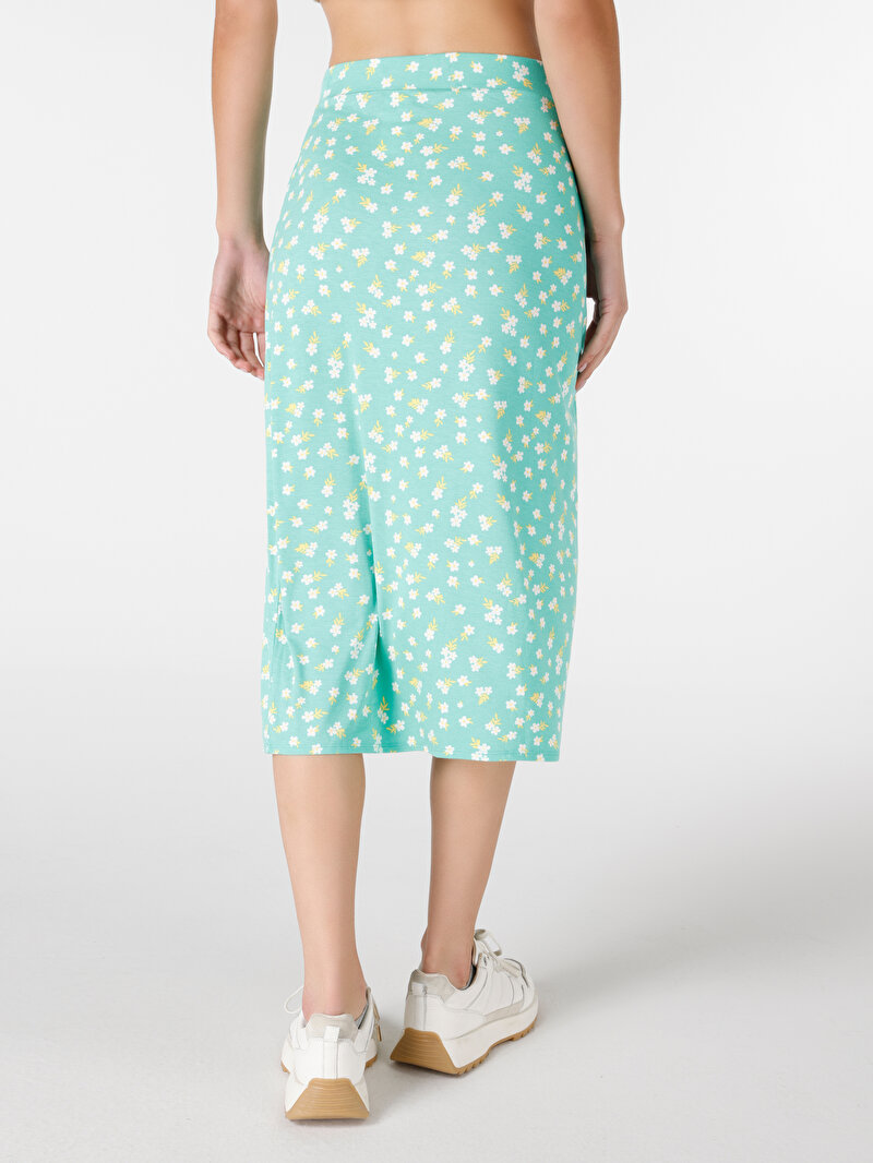 Slim Fit Kadın Çok Renkli Etek