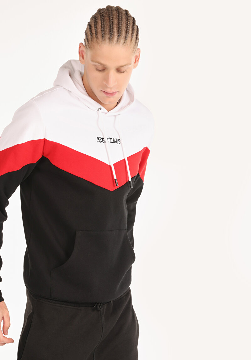 Regular Fit Erkek Siyah Sweatshirt
