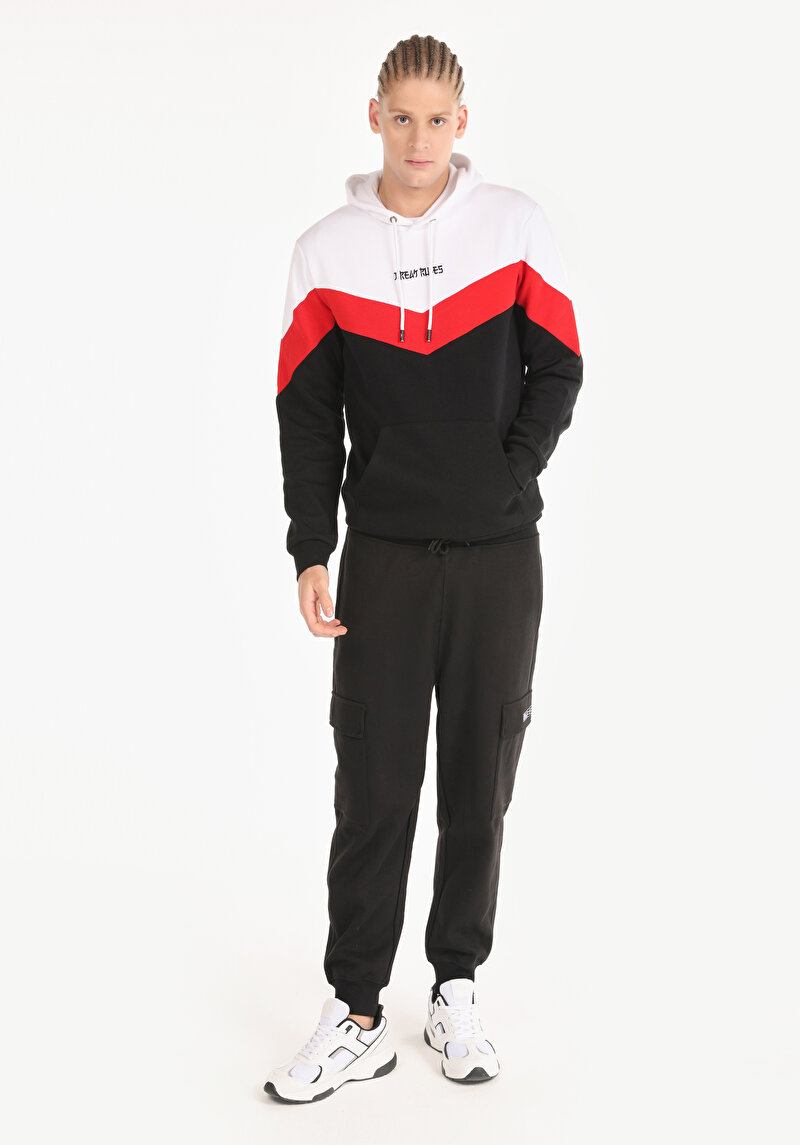 Regular Fit Erkek Siyah Sweatshirt