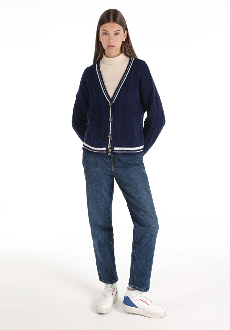 Regular Fit   Kadın Lacivert Hırka