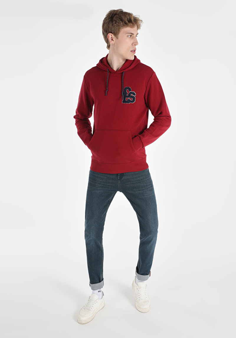 Regular Fit   Erkek Kirmizi Sweatshirt