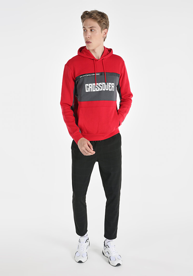 Regular Fit Erkek Kirmizi Sweatshirt