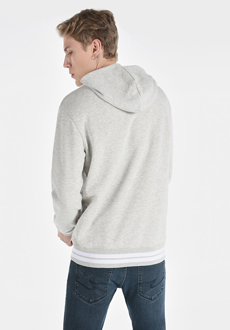 Regular Fit   Erkek Gri Sweatshirt