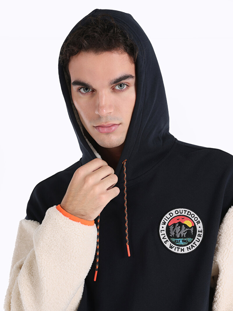 Comfort Fit   Erkek Lacivert Sweatshirt