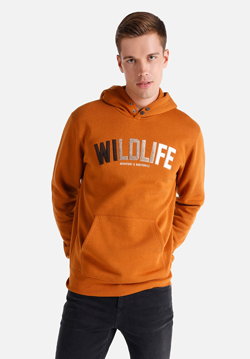 Regular Fit Erkek Camel Sweatshirt