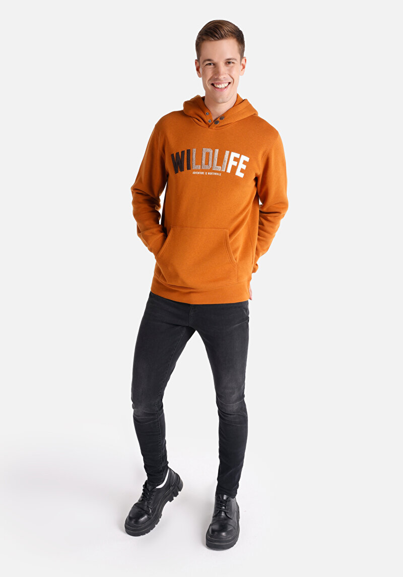 Regular Fit Erkek Camel Sweatshirt