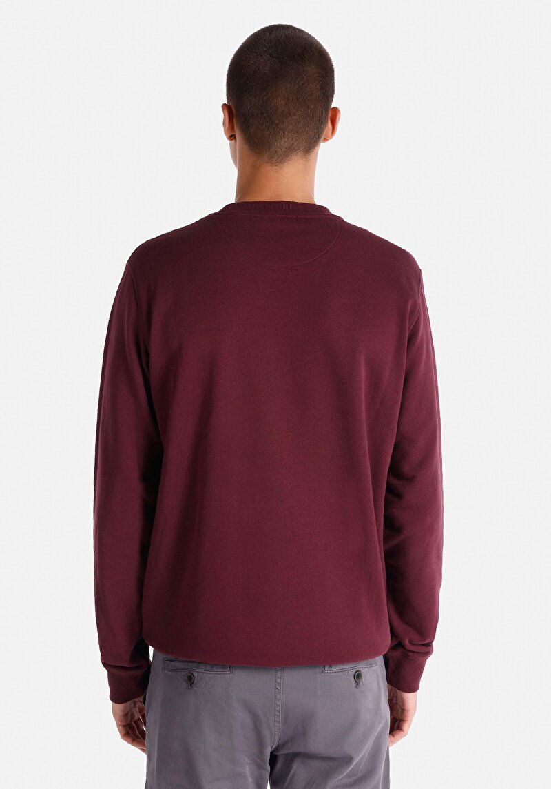 Regular Fit Erkek Bordo Sweatshirt