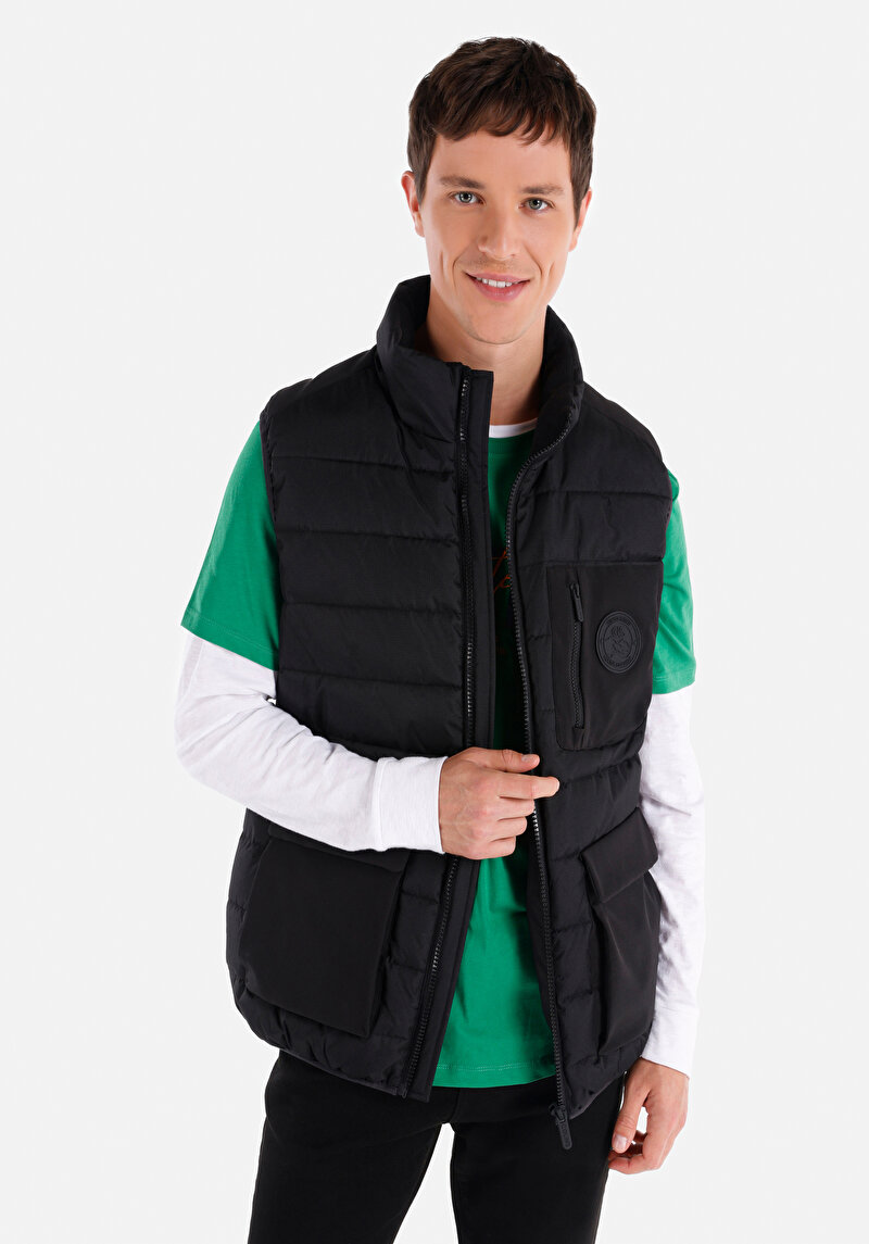 Regular Fit Erkek Siyah Yelek