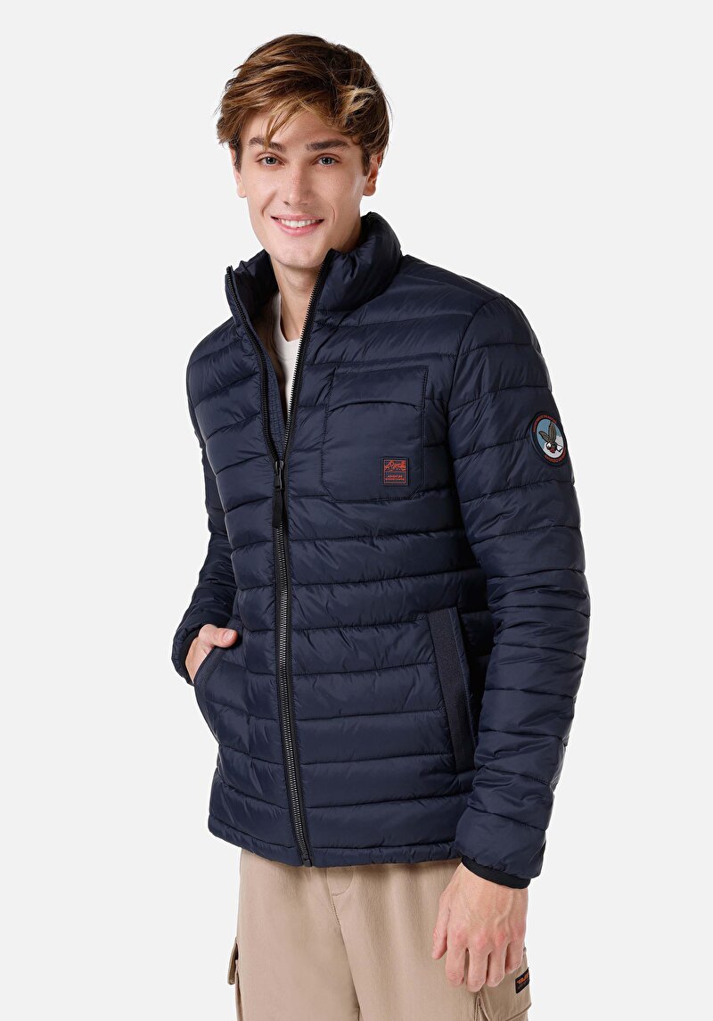 Slim Fit Erkek Lacivert Mont