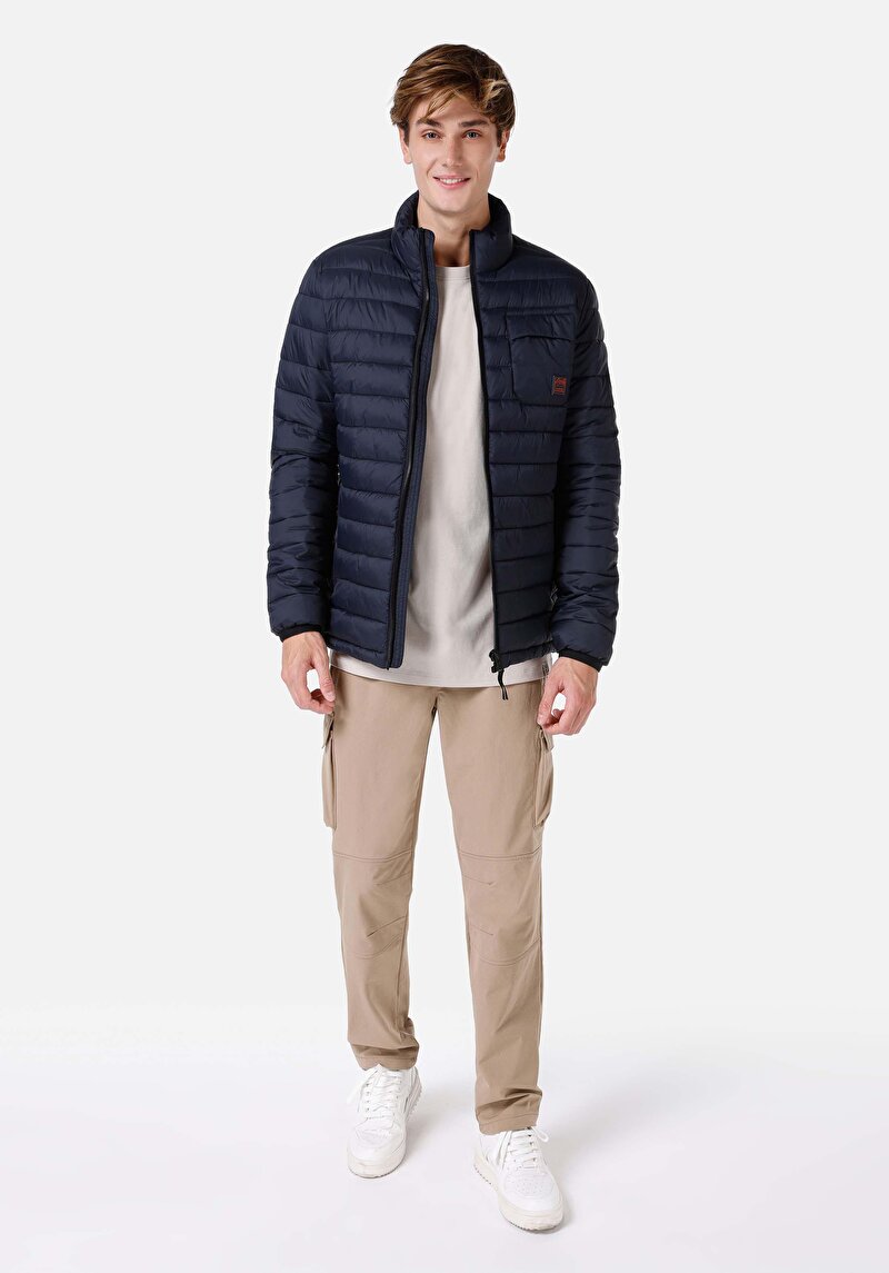 Slim Fit Erkek Lacivert Mont