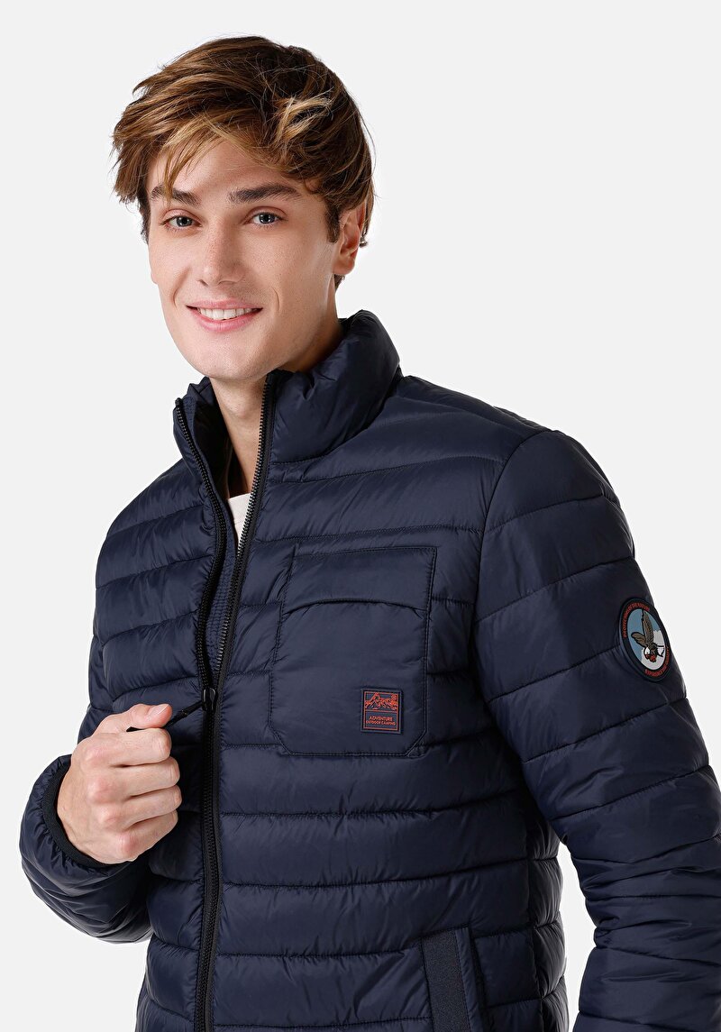 Slim Fit Erkek Lacivert Mont