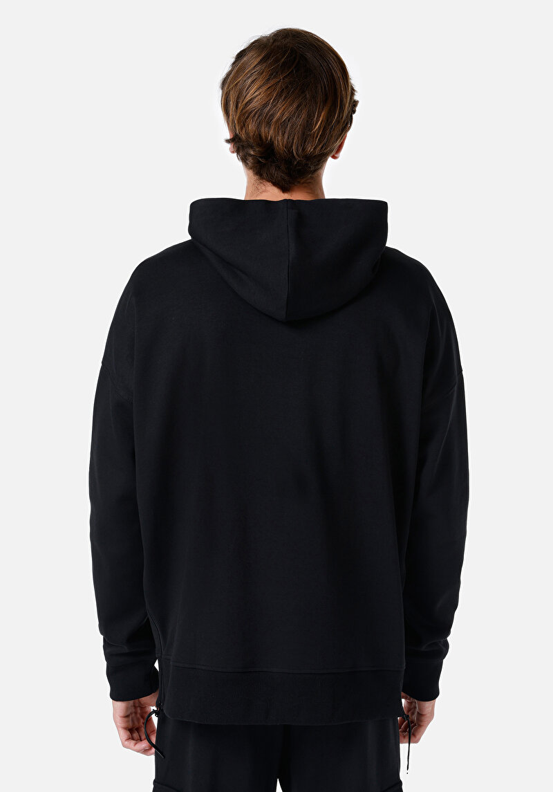 Regular Fit Erkek Siyah Sweatshirt