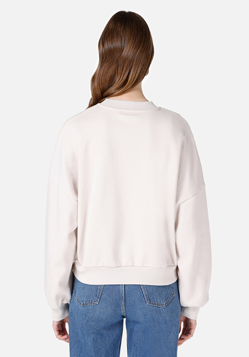 Regular Fit   Kadın Beyaz Sweatshirt Cl1067272
