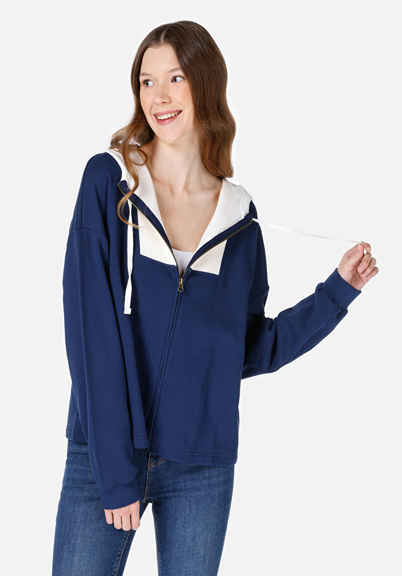 Regular Fit   Kadın Lacivert Sweatshirt