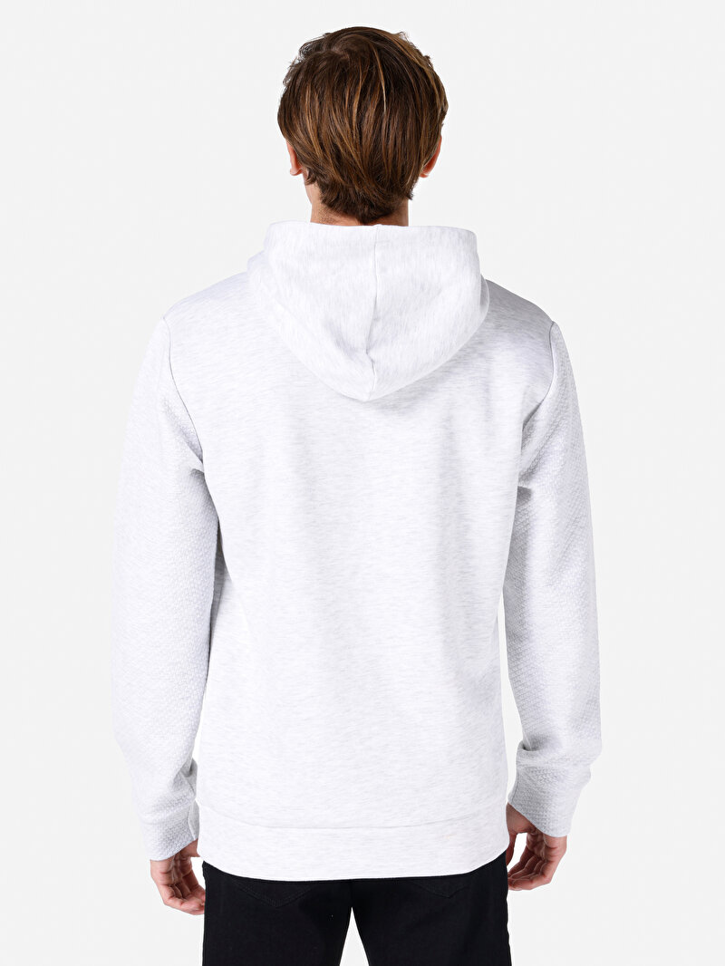 Regular Fit Örme Erkek Gri Sweatshirt