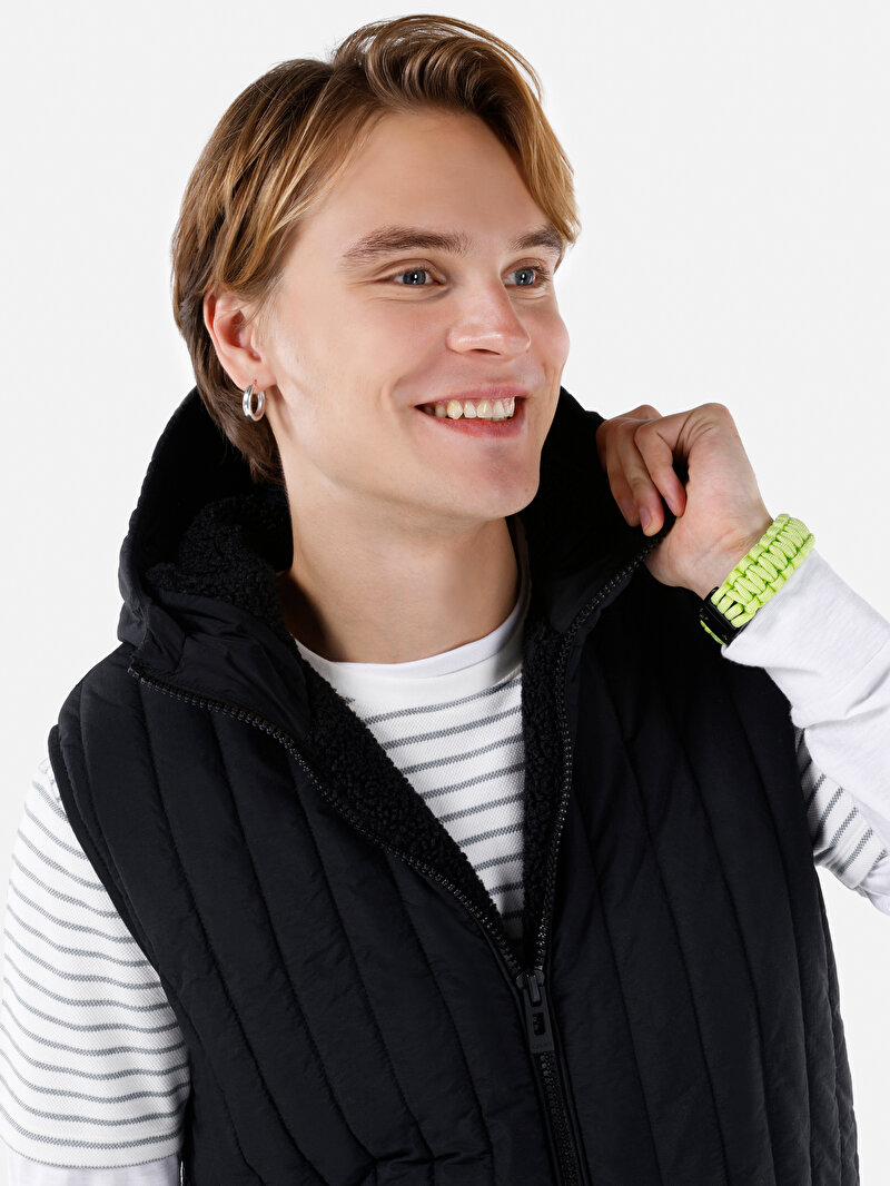 Regular Fit Erkek Siyah Yelek