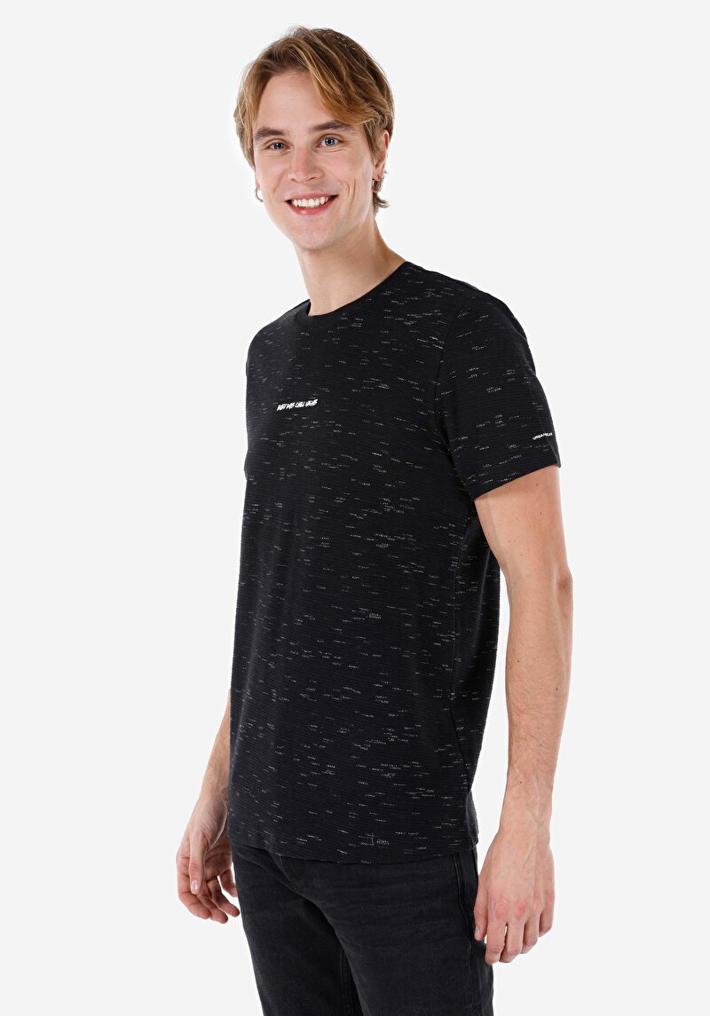Regular Fit Yuvarlak Yaka Düz Erkek Siyah Kısa Kol Tişört