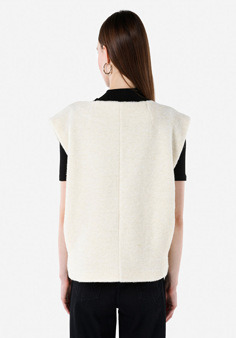 Regular Fit Kadın Ekru Ceket