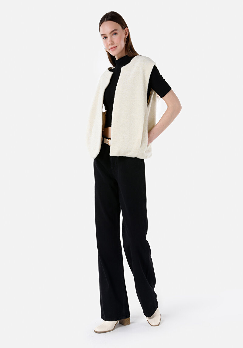 Regular Fit Kadın Ekru Ceket