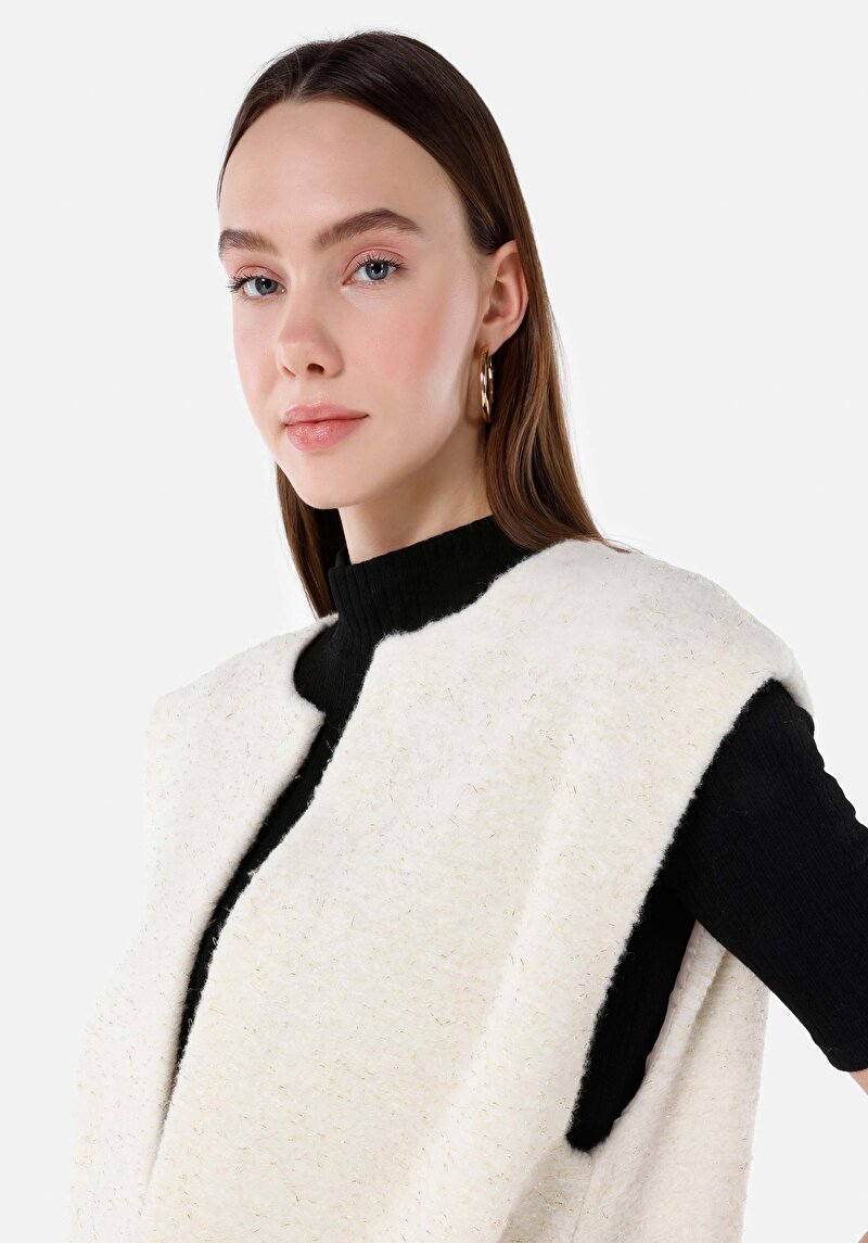 Regular Fit Kadın Ekru Ceket