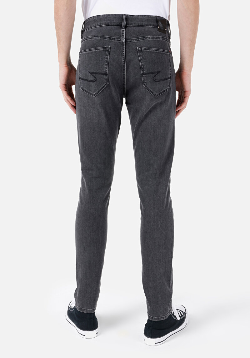 Slim Fit Erkek İndigo Jean Pantolon