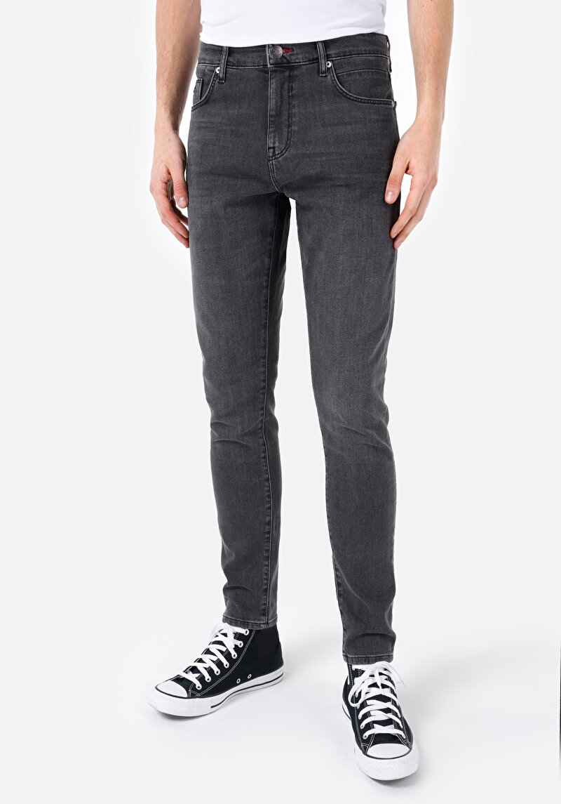 Slim Fit Erkek İndigo Jean Pantolon