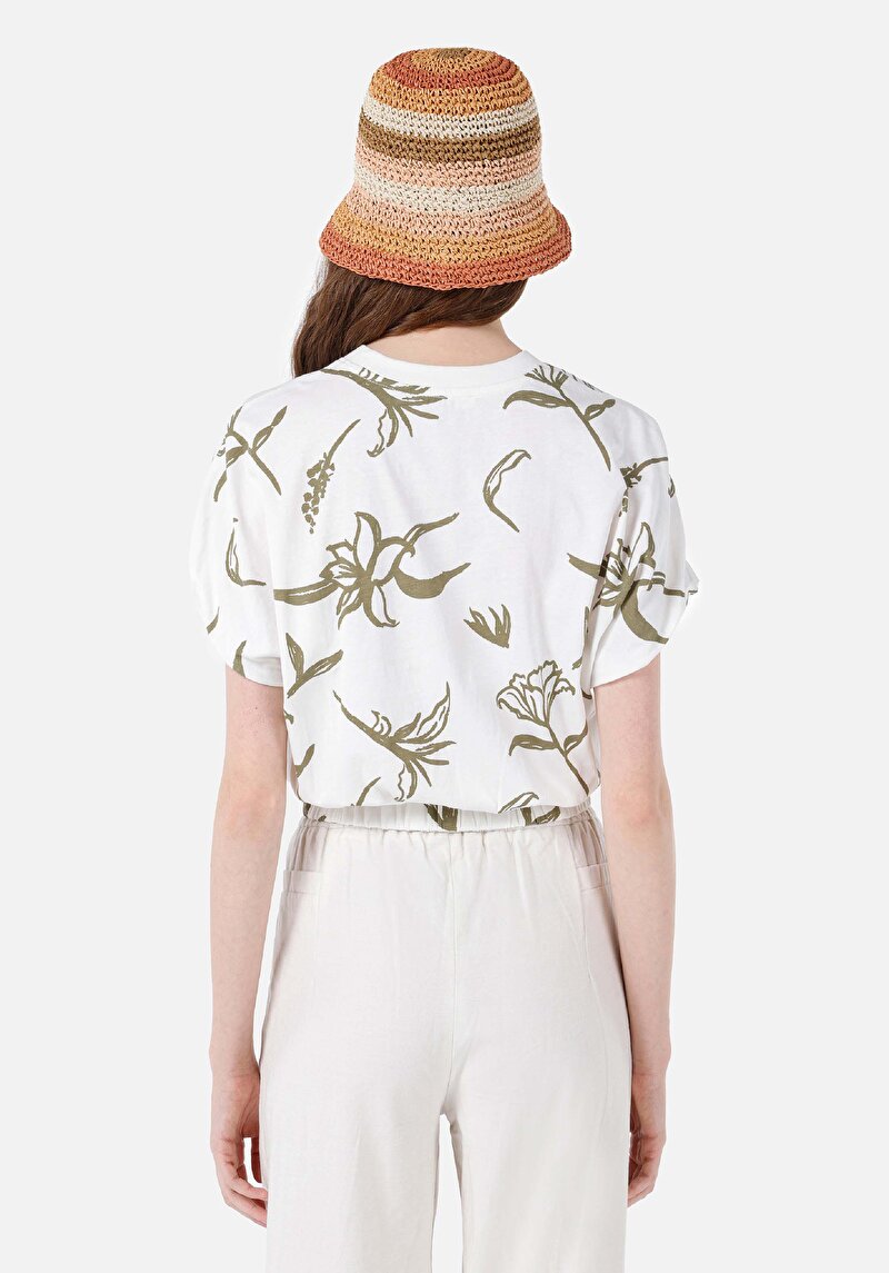 Regular Fit Yuvarlak Yaka Kadın Beyaz Kısa Kol Tişört