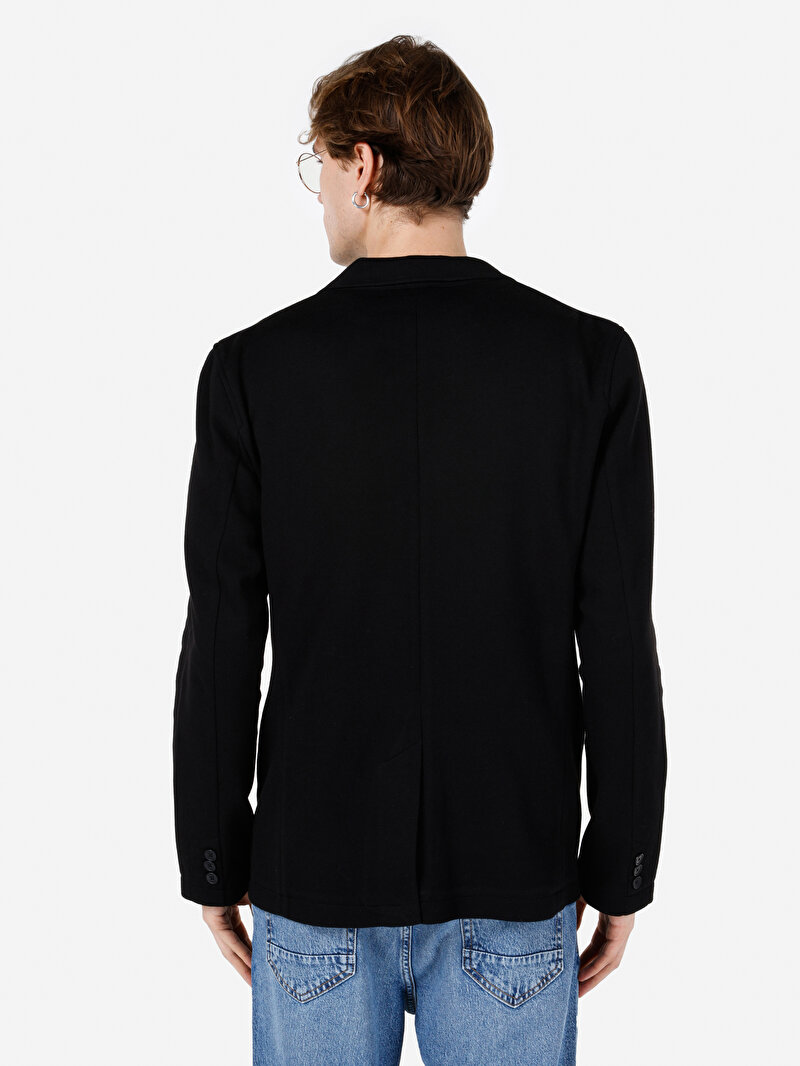 Slim Fit Erkek Siyah Ceket