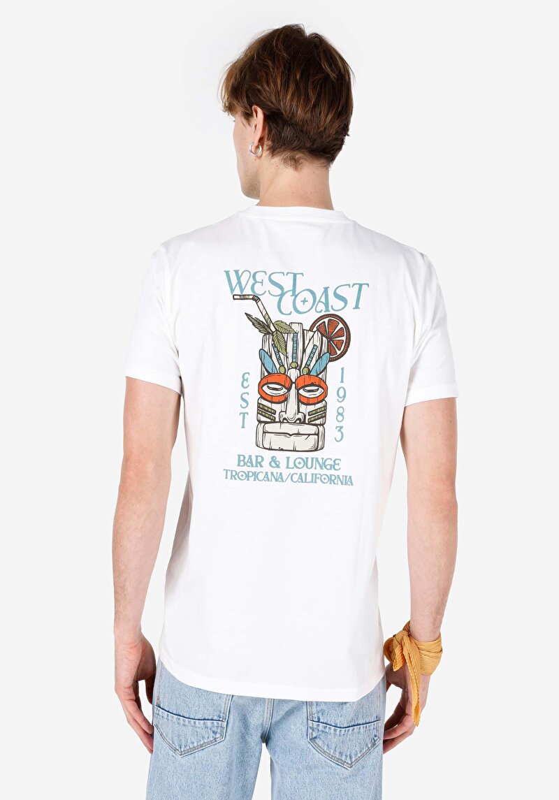 Regular Fit Yuvarlak Yaka Düz Erkek Beyaz Kısa Kol Tişört