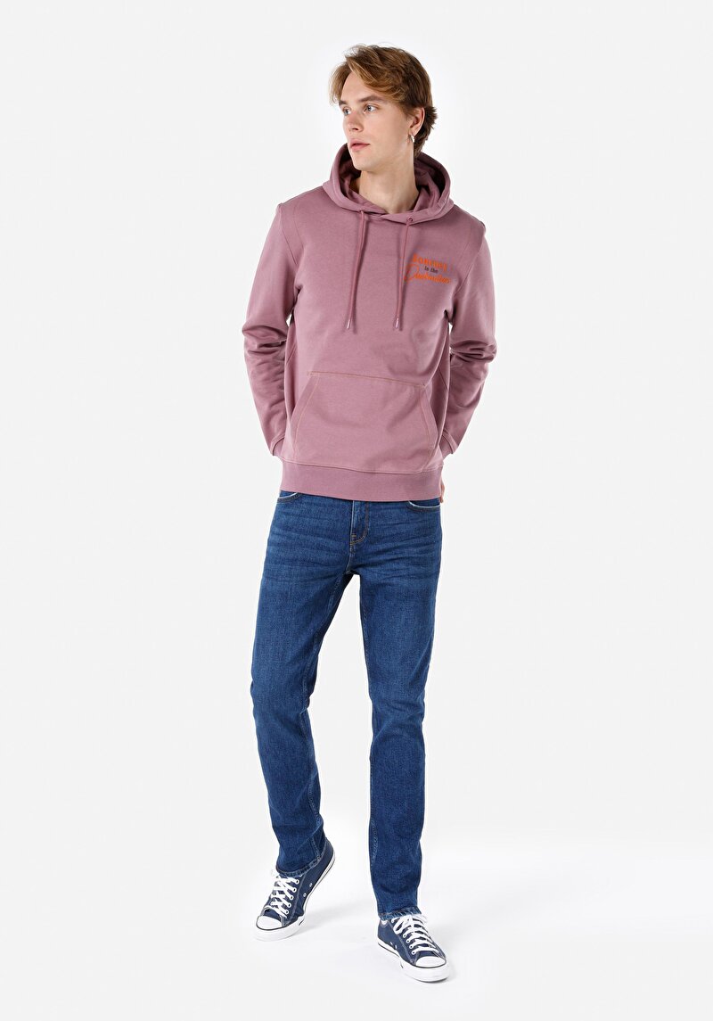 Regular Fit Erkek Pembe Sweatshirt