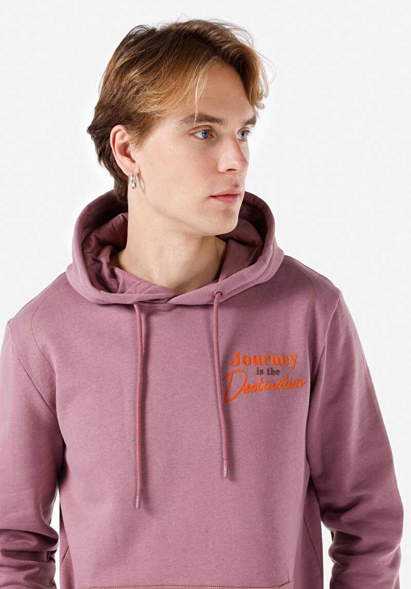 Regular Fit Erkek Pembe Sweatshirt