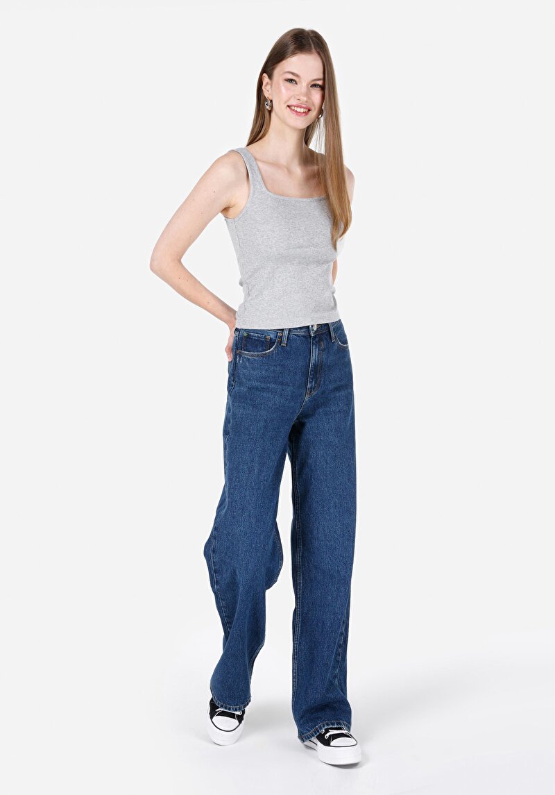 Slim Fit   Kadın Gri Atlet