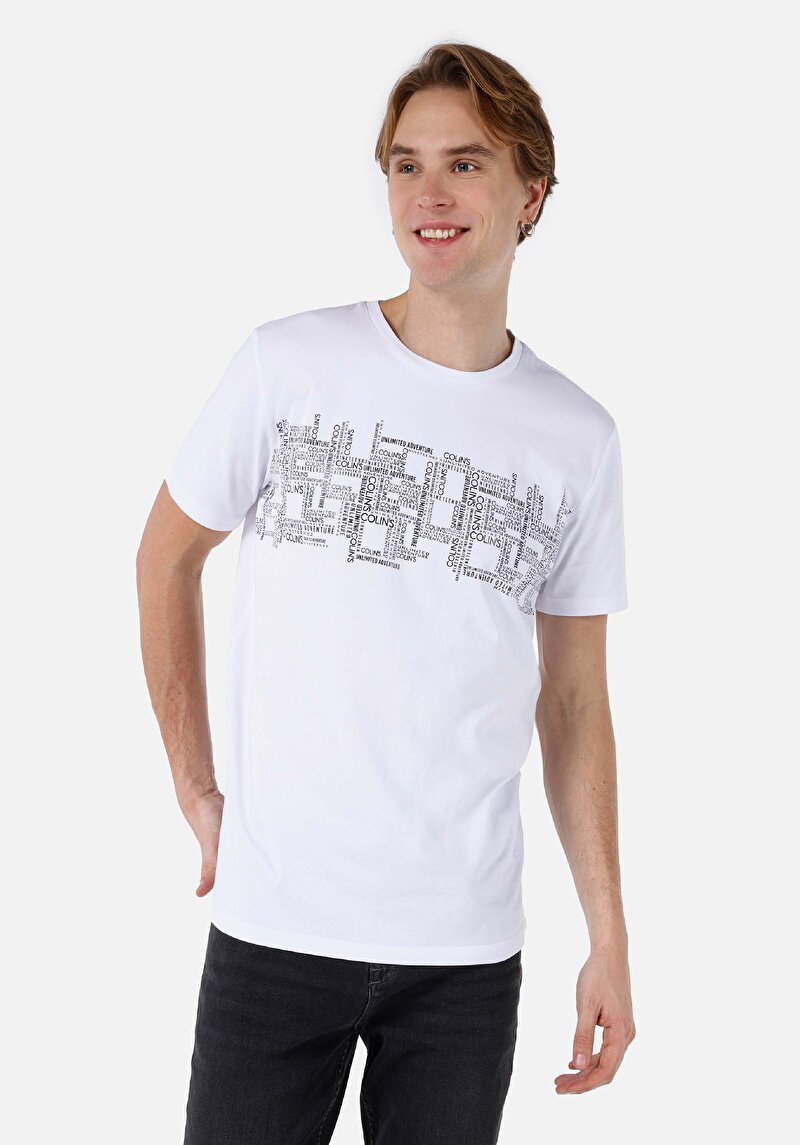 Regular Fit Yuvarlak Yaka Düz Erkek Beyaz Kısa Kol Tişört