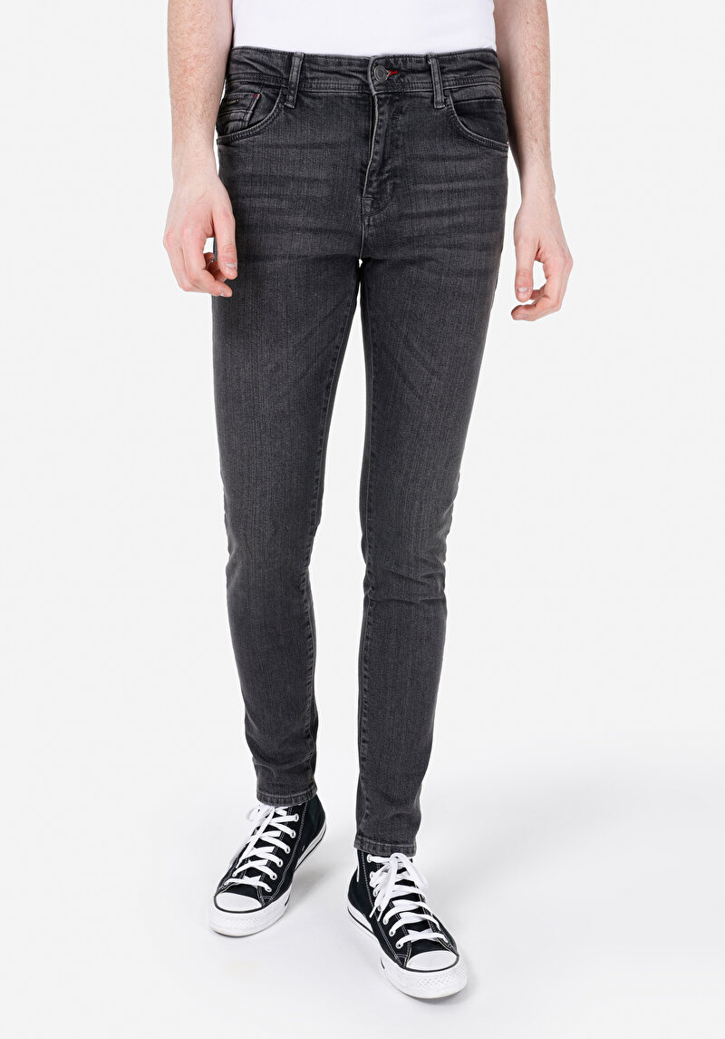 Slim Fit Erkek Siyah Jean Pantolon