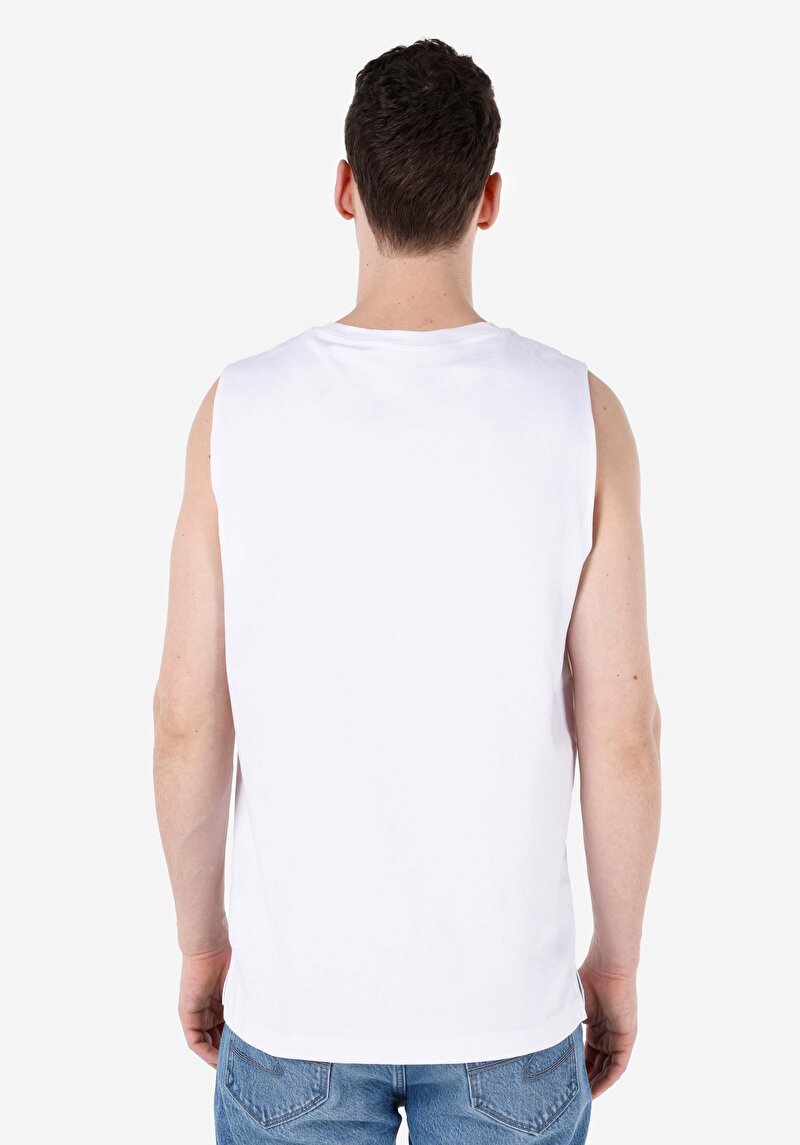 Regular Fit Erkek Beyaz Atlet