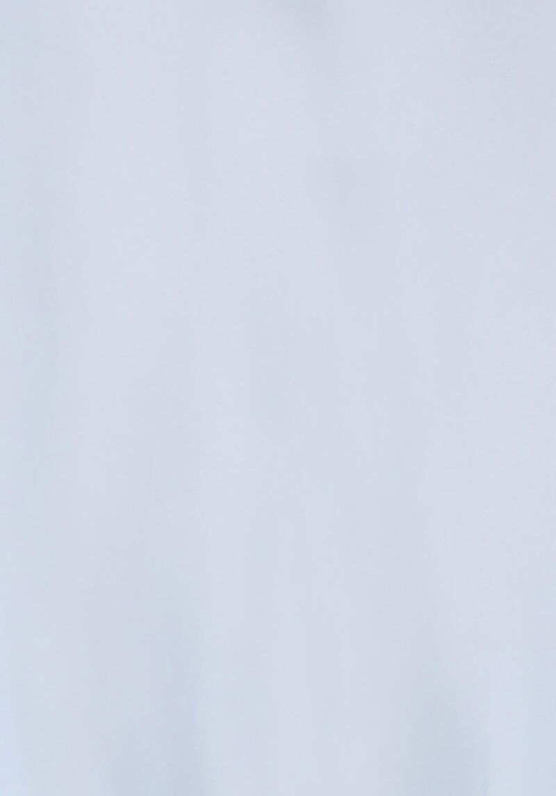 Regular Fit Shirt Neck Düz Kadın Mavi Uzun Kol Gömlek