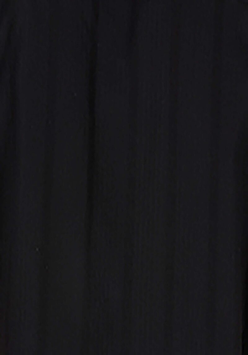 Regular Fit Shirt Neck Düz Erkek Siyah Kısa Kol Gömlek