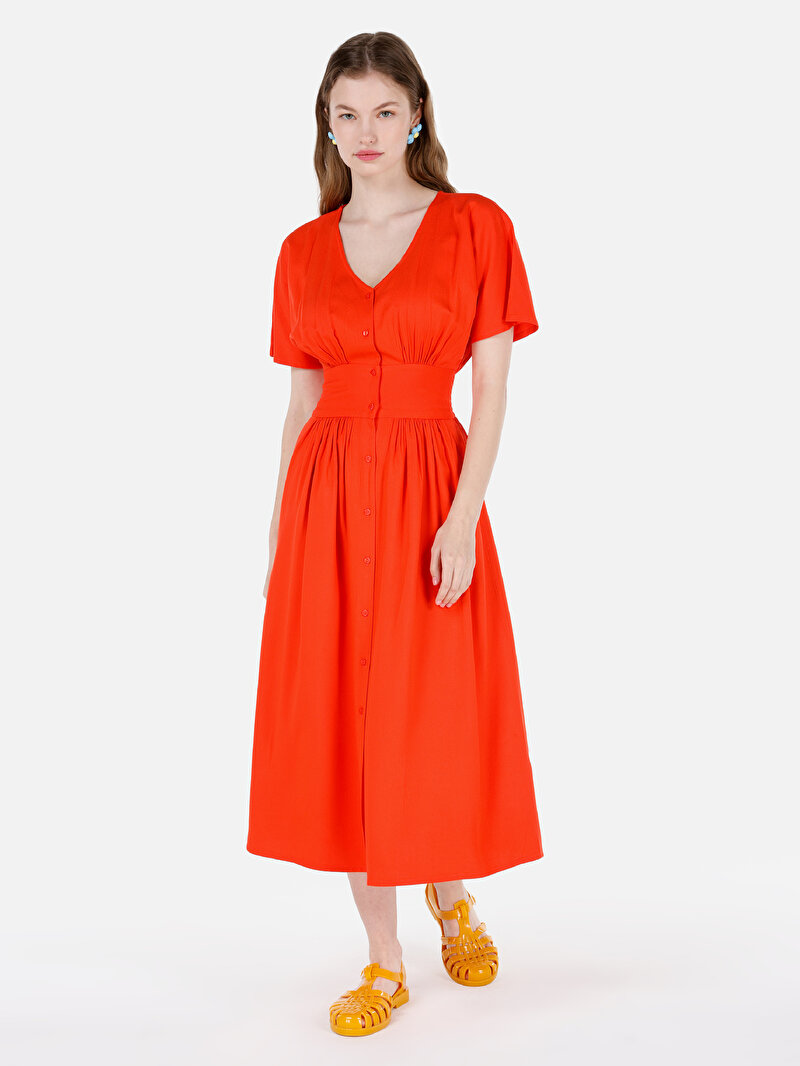 Regular Fit Kadın Kirmizi Elbise