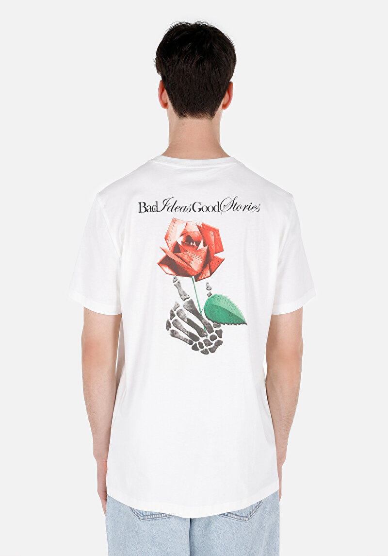 Regular Fit Yuvarlak Yaka Düz Erkek Beyaz Kısa Kol Tişört