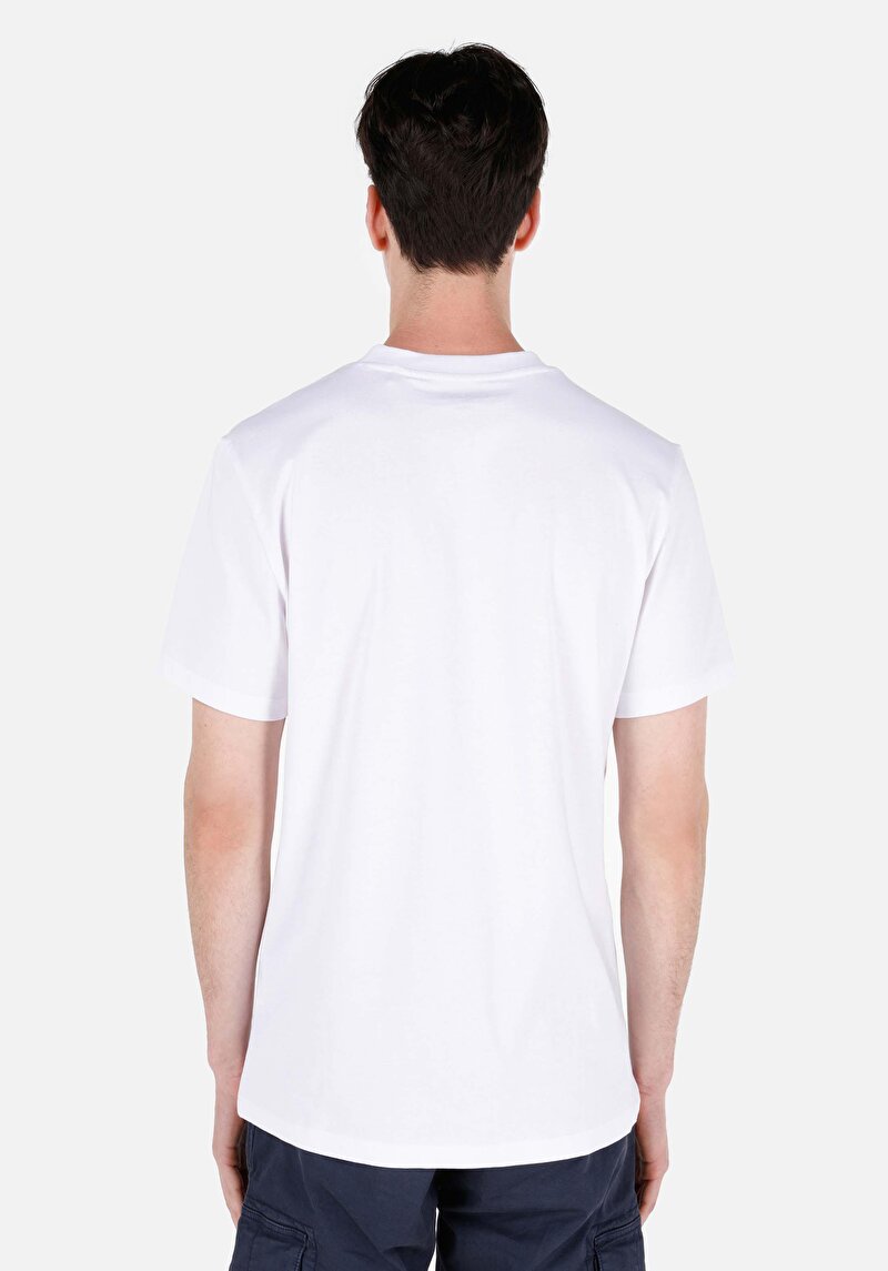 Regular Fit Yuvarlak Yaka Düz Erkek Beyaz Kısa Kol Tişört