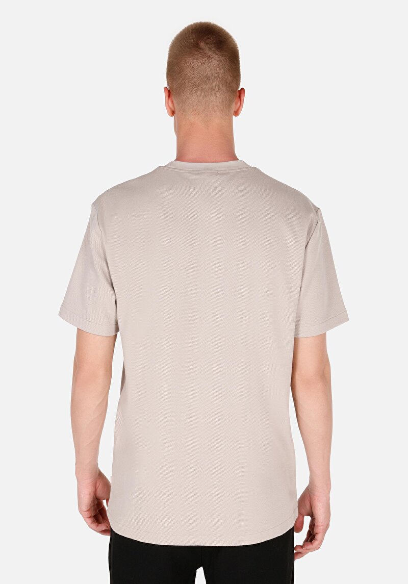 Comfort Fit Yuvarlak Yaka Erkek Taş Kısa Kol Tişört