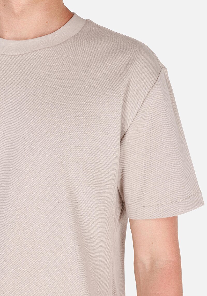 Comfort Fit Yuvarlak Yaka  Erkek Taş Kısa Kol Tişört