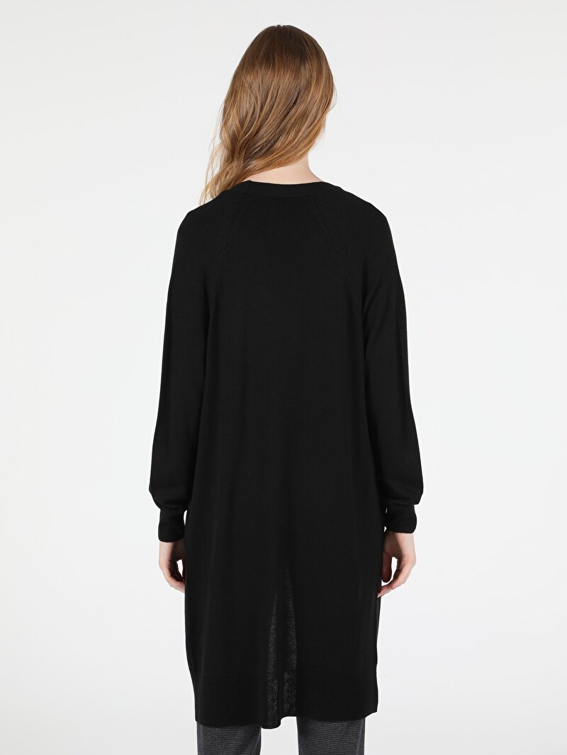 Regular Fit   Kadın Siyah Hırka