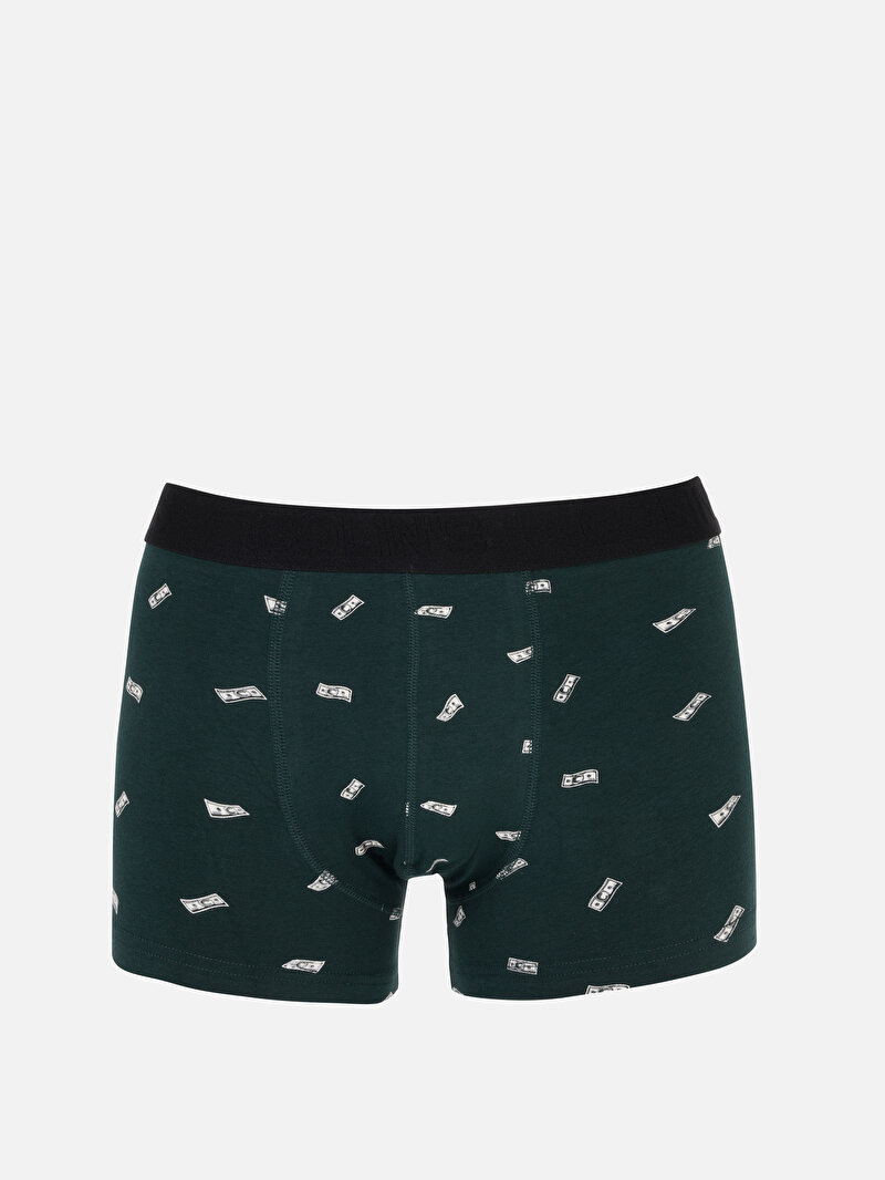 Modern Fit  Erkek Yeşil Boxer