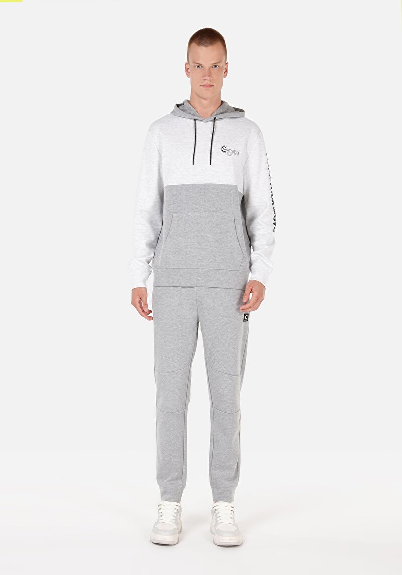 Regular Fit Orta Bel Erkek Gri Eşofman Altı