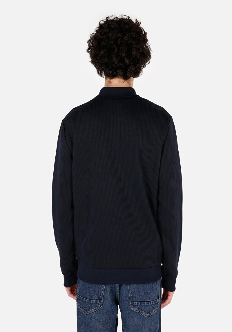 Slim Fit Örme Erkek Lacivert Ceket